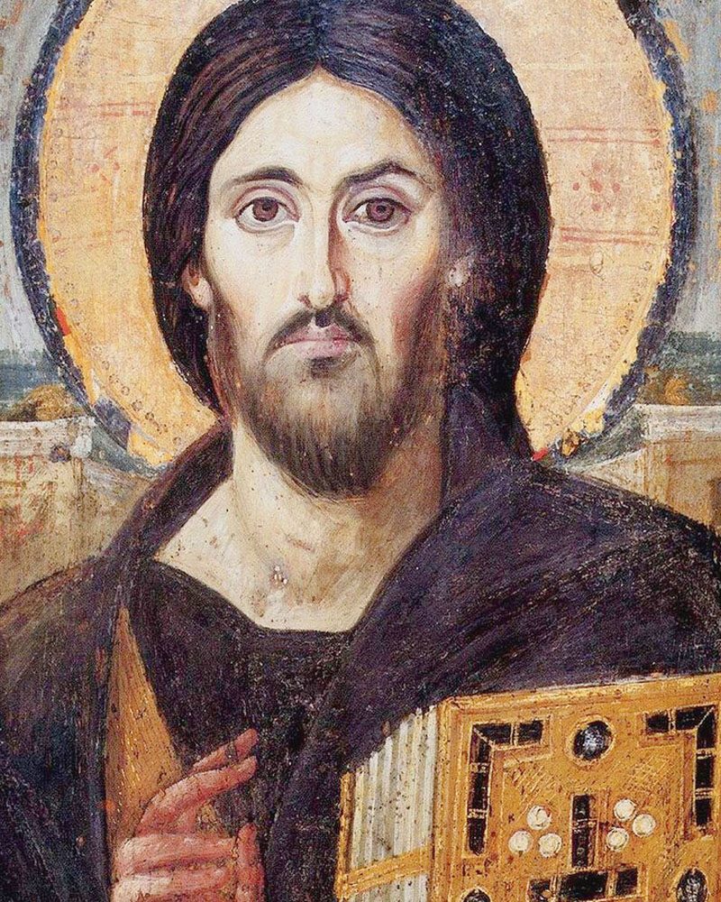 Christ Pantocrator du monastère Sainte-Catherine du Sinaï, icône à l’encaustique du VIe siècle